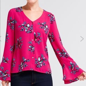 Draper James Magnolia Mockingbird blouse sz 6